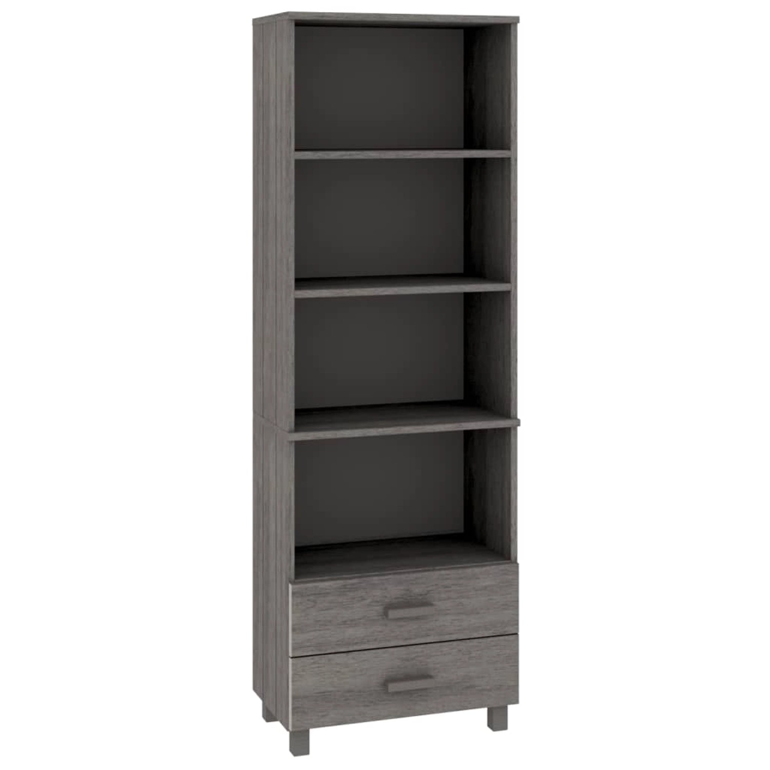 vidaXL Highboard HAMAR Hellgrau 60x35x180 cm Massivholz Kiefer 340491 günstig online kaufen