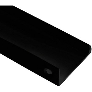 Schwarze SOTECH Griffleiste BLANKETT Jane aus Aluminium, 480 mm lang.