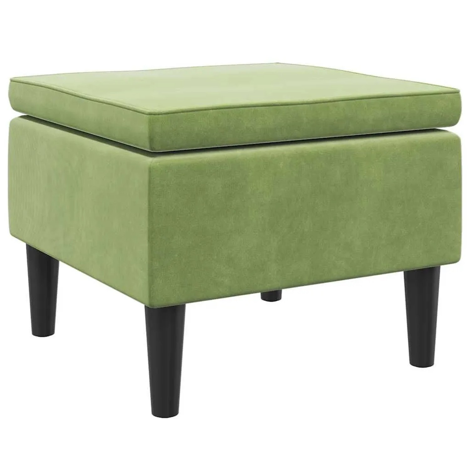 vidaXL Hocker mit Holzbeinen Hellgrün Samt 329439