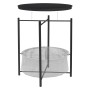 ML-Design Beistelltisch, anthrazit, mit Stoffkorb. Runder Couchtisch 46x51cm aus Metall.