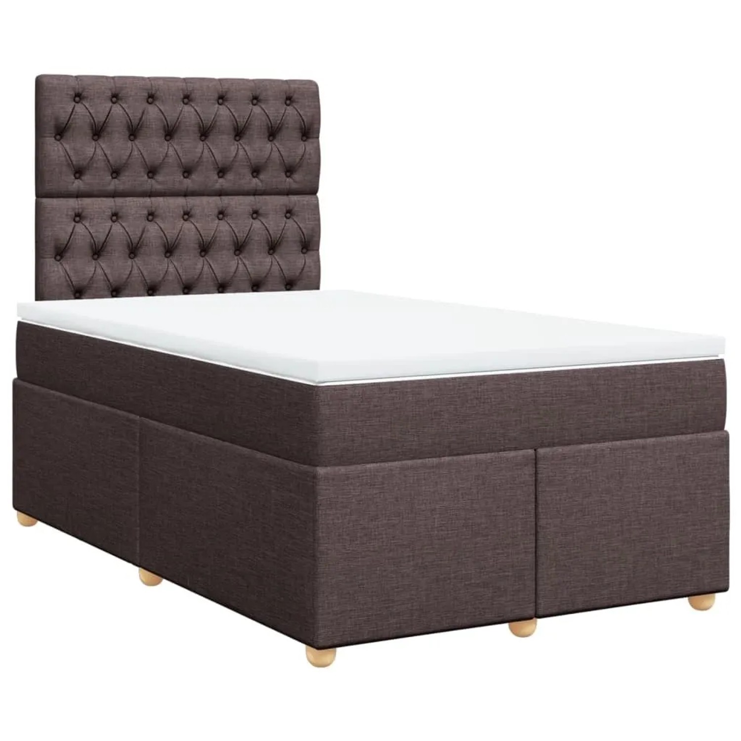 vidaXL Boxspringbett mit Matratze Dunkelbraun 120x200 cm Stoff 3291257 günstig online kaufen