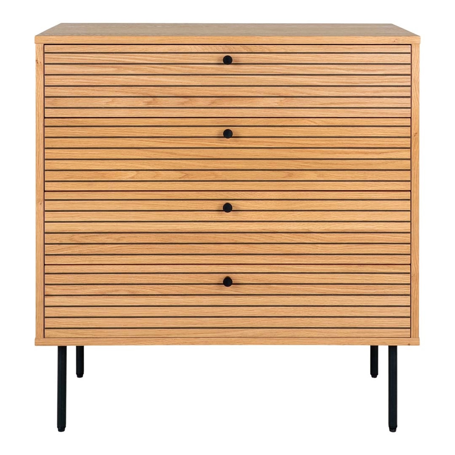ebuy24 Kyoto Kommode 4 Schubladen Eiche Furnier günstig online kaufen