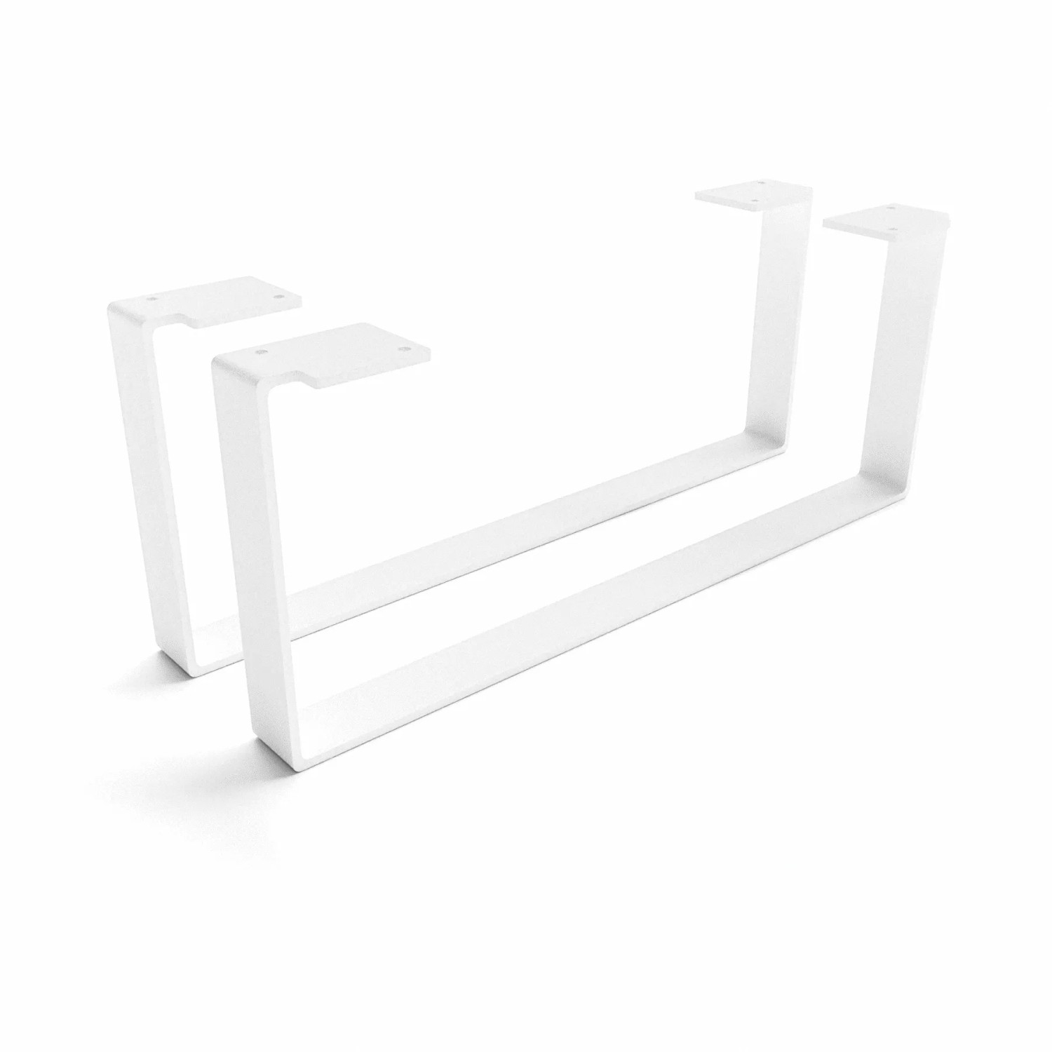 HEVVA Möbelfüße LUXEMBURG 20 cm Hoch 50 cm Tief 2er Set Weiß