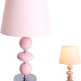 Rosa Näve Tischleuchte Araga aus Keramik, ca. 36 cm hoch. Design-Tischlampe.