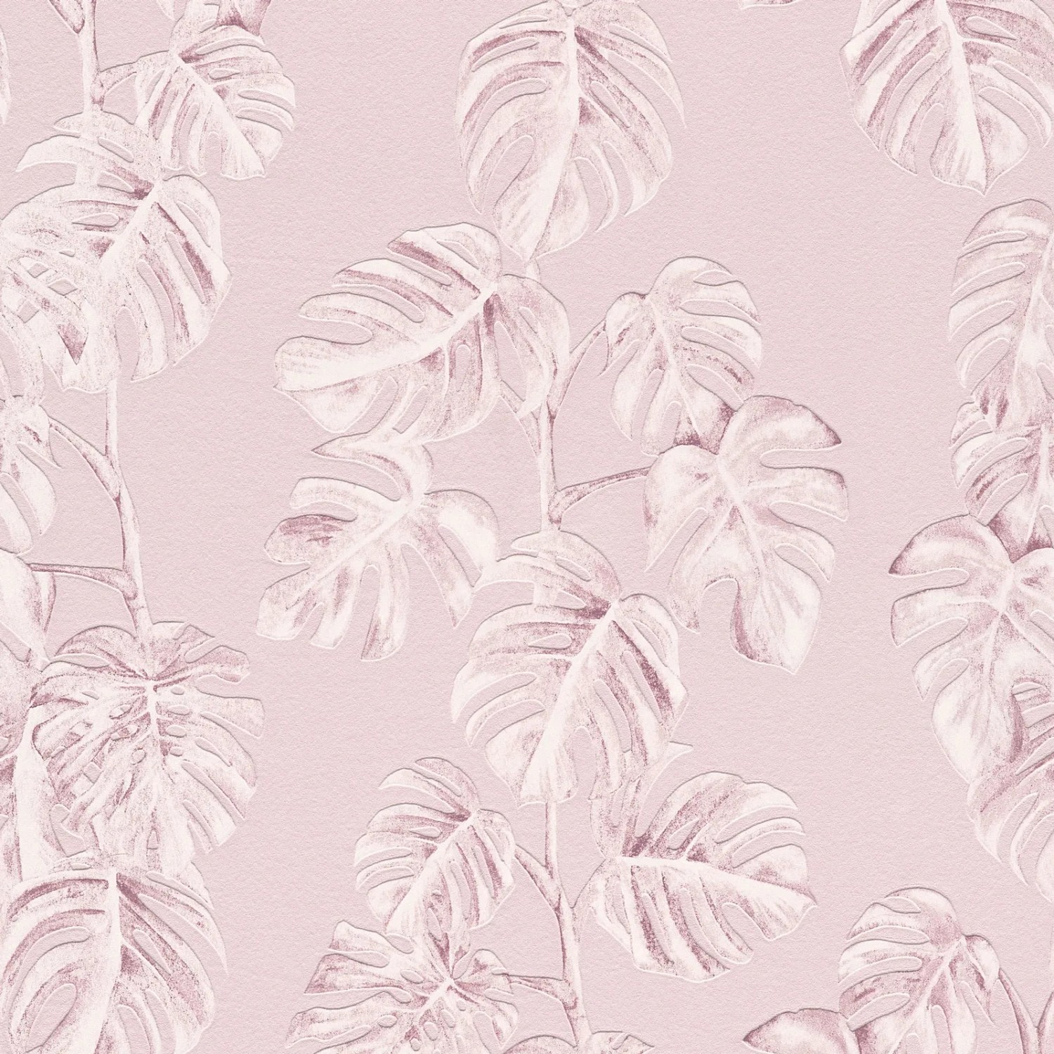 A.S. Création Vliestapete Greenery Blätter Rosa-Weiß
