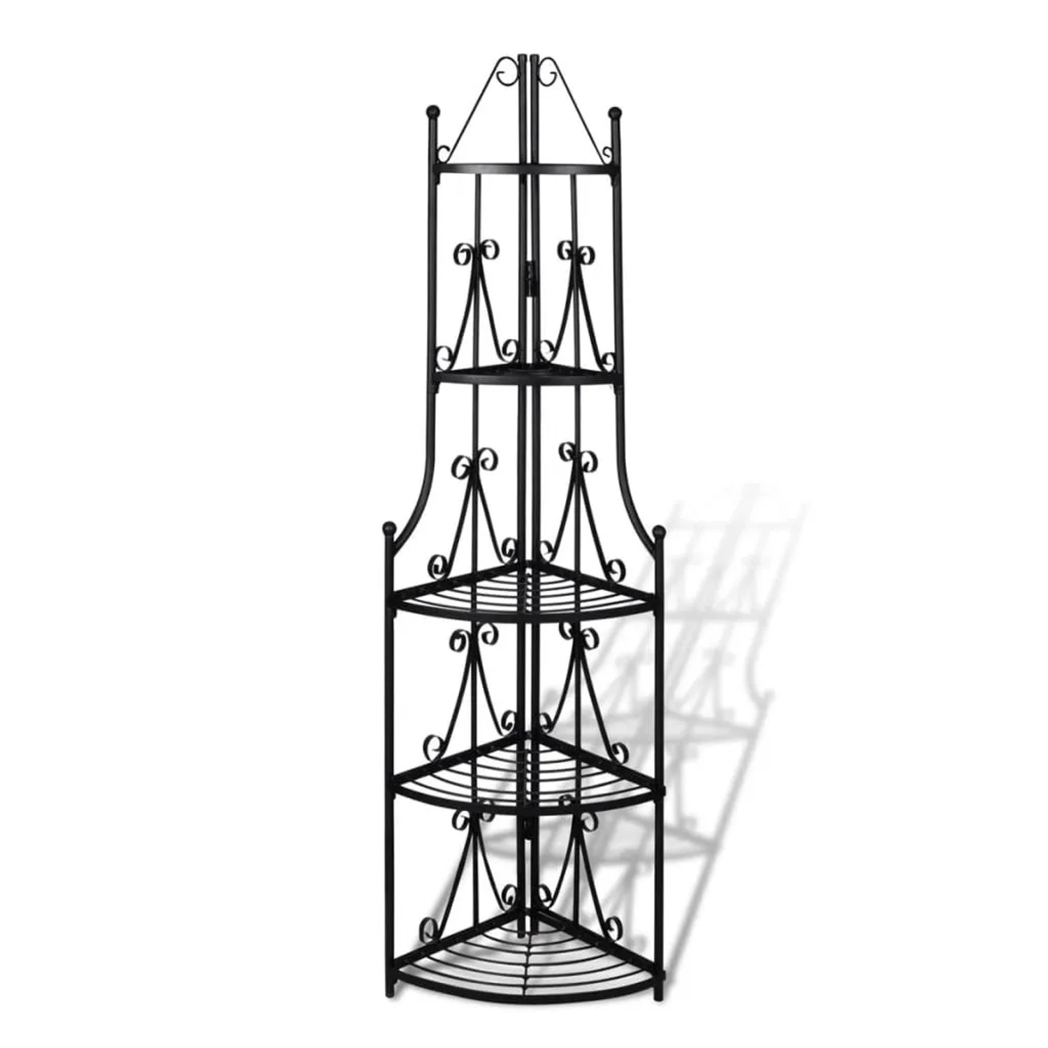 vidaXL Pflanzentreppe Blumenregal Standregal Eckregal Schwarz 40782