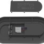Oktaplex LED Ovalleuchte Base, 9W, neutralweiß, IP65, mit geöffnetem Gehäuse für die Verkabelung.