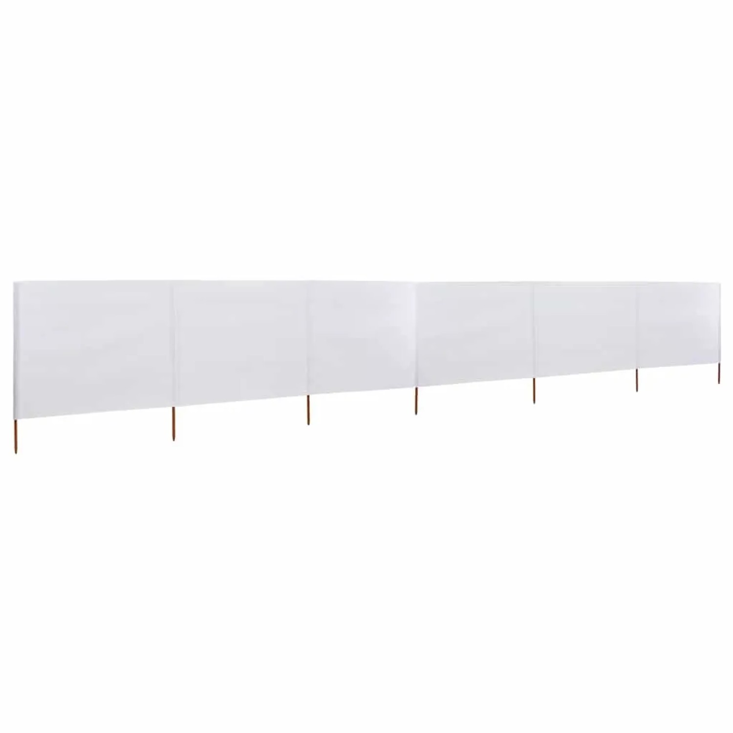 vidaXL 6 Teiliges Windschutzgewebe 800 x 80 cm Weiß 44543