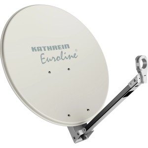 Weiße Kathrein SAT-Antenne KEA 750/W, Ø 75 cm, für optimalen Satellitenempfang.