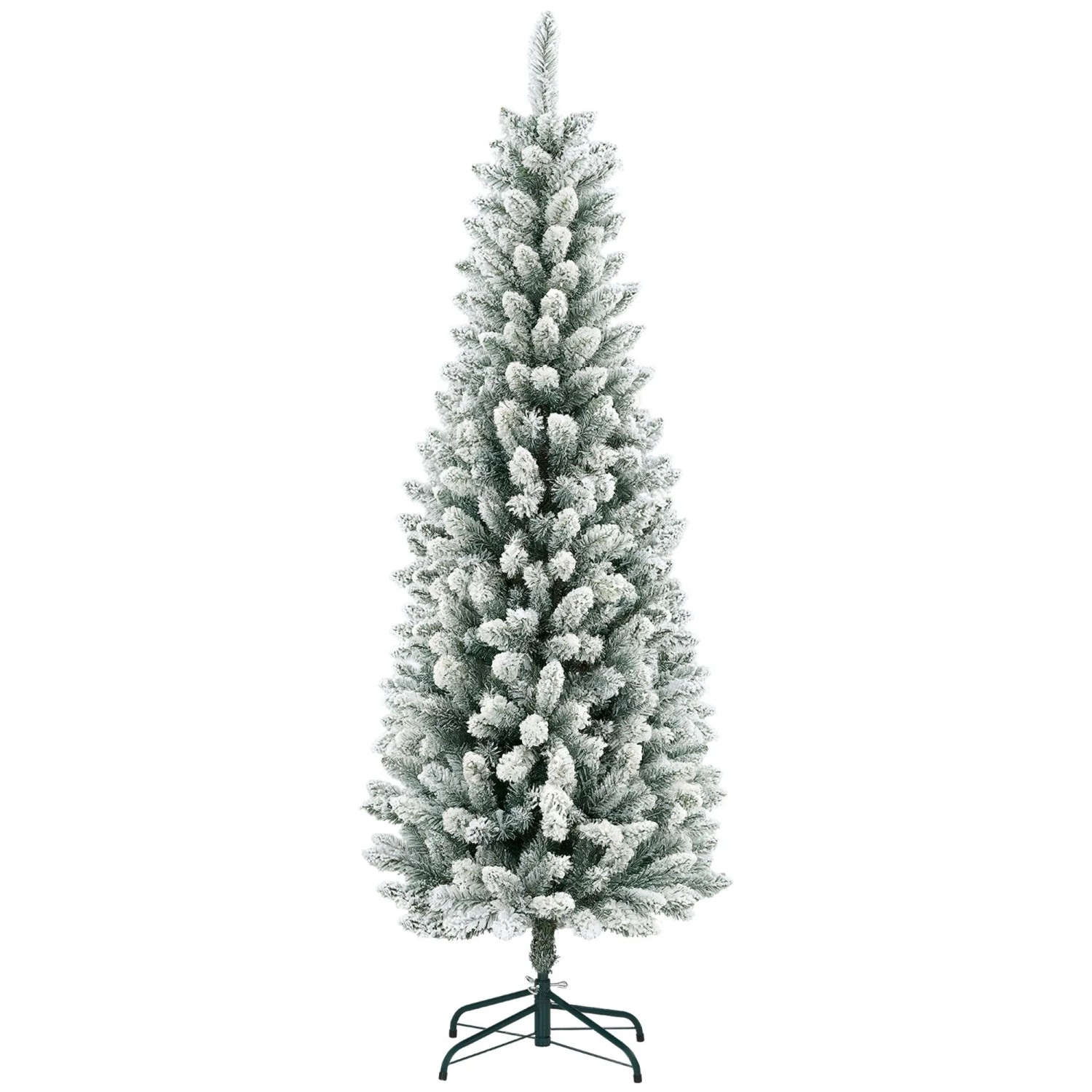 HOMCOM Weihnachtsbaum Kunststoff Metall 65L x 65B x 183H cm