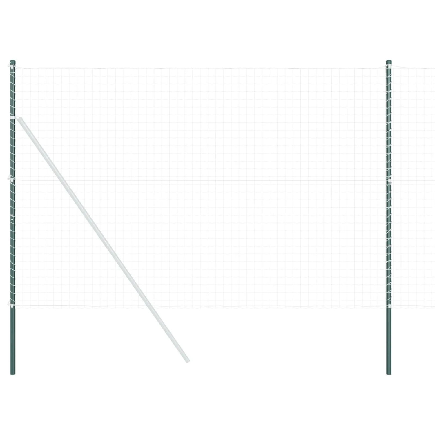 vidaXL Zaunpfosten 2 Stk Grün Pulverbeschichteter Stahl 42012743 günstig online kaufen