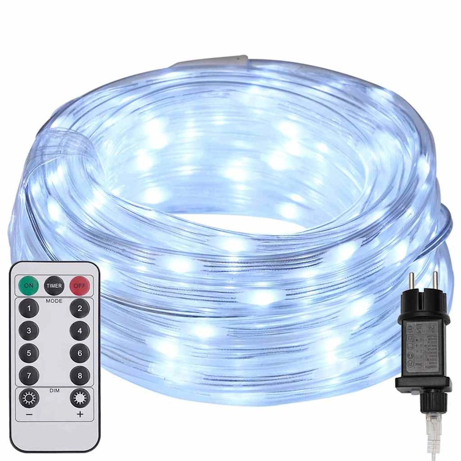 vidaXL Lichtseil mit 120 LEDs Kaltweiß 5 m PVC 42018943