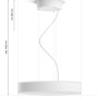 Weiße Philips Hue Enrave Pendelleuchte mit Dimmer, 4500 lm, für stimmungsvolles Licht.