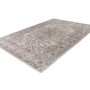 Beiger Kurzflor Teppich im Vintage-Look, Baumwolle, 160x230 cm, florales Muster.