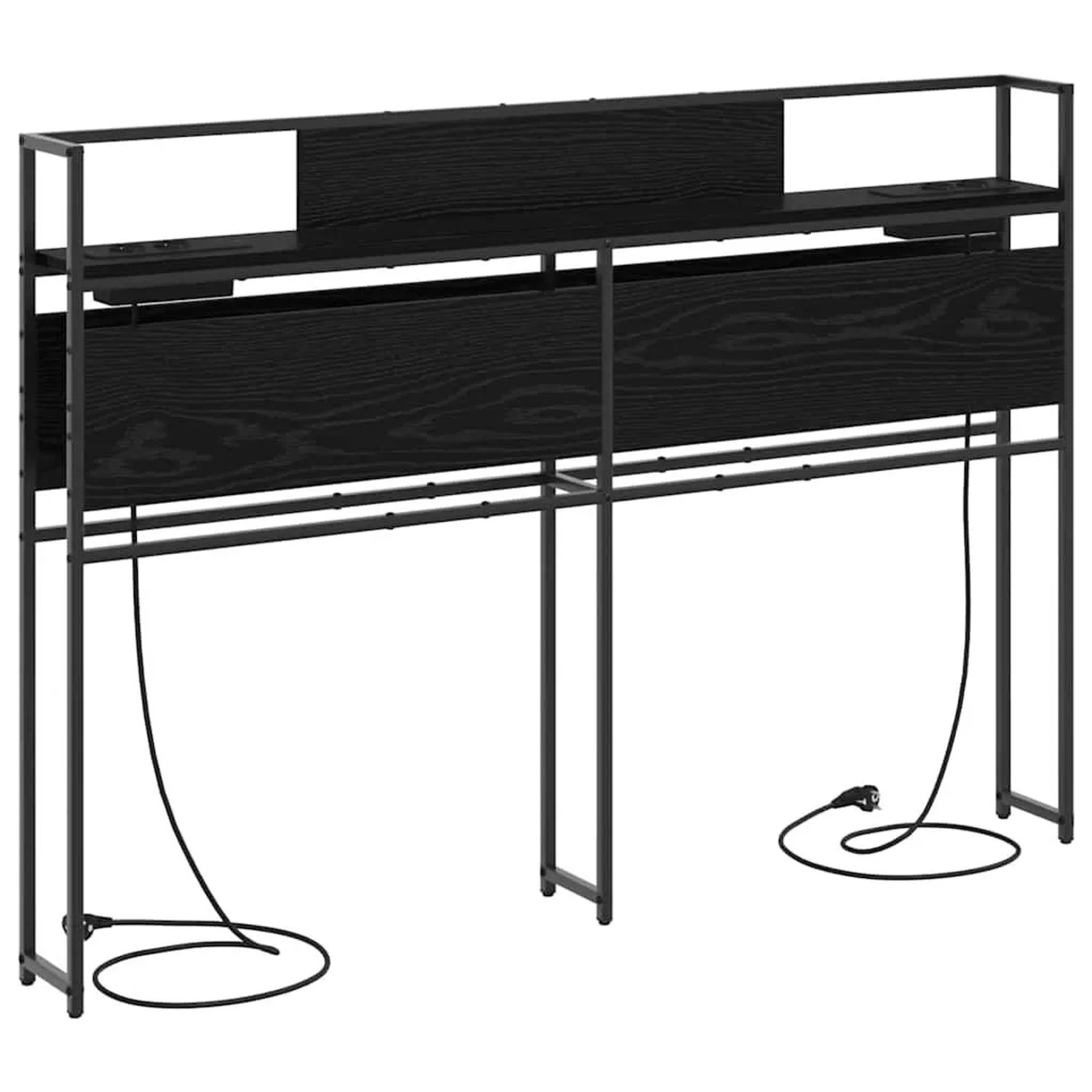 vidaXL Stauraum-Kopfteil Schwarz Eichen-Optik 150 cm Holzwerkstoff 859645