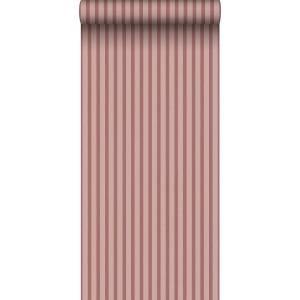 Sanders & Sanders Tapete Streifenmuster Terrakottarosa 50 x 900 cm