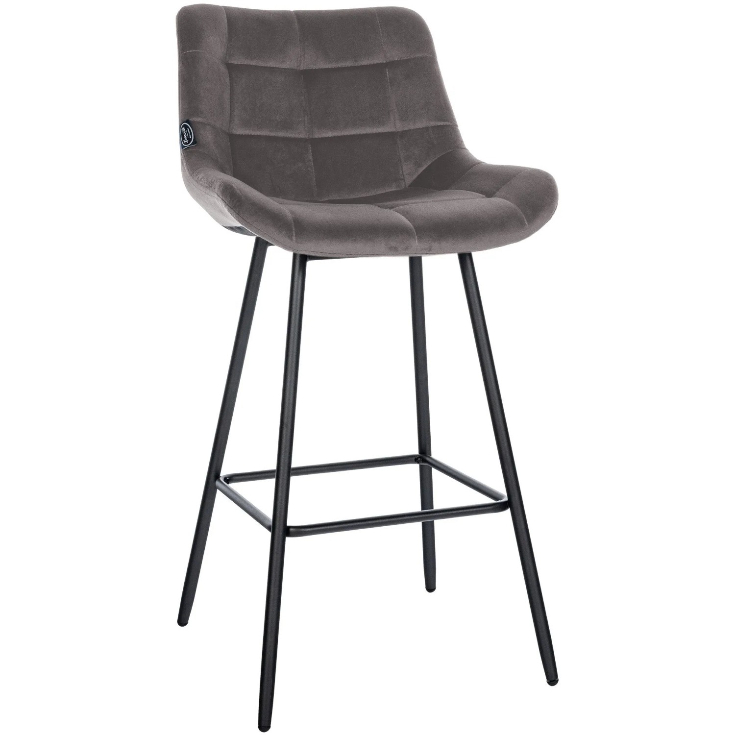 CLP Barhocker Weston grau/Samt