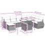 vidaXL 9-tlg. Garten-Sofagarnitur, schwarz, Poly Rattan, mit Maßen. Ideal für Terrasse und Garten.