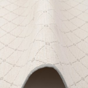 Detailansicht: Heller Snapstyle In & Outdoor Teppich Oslo mit Karo-Muster, 100x100cm.