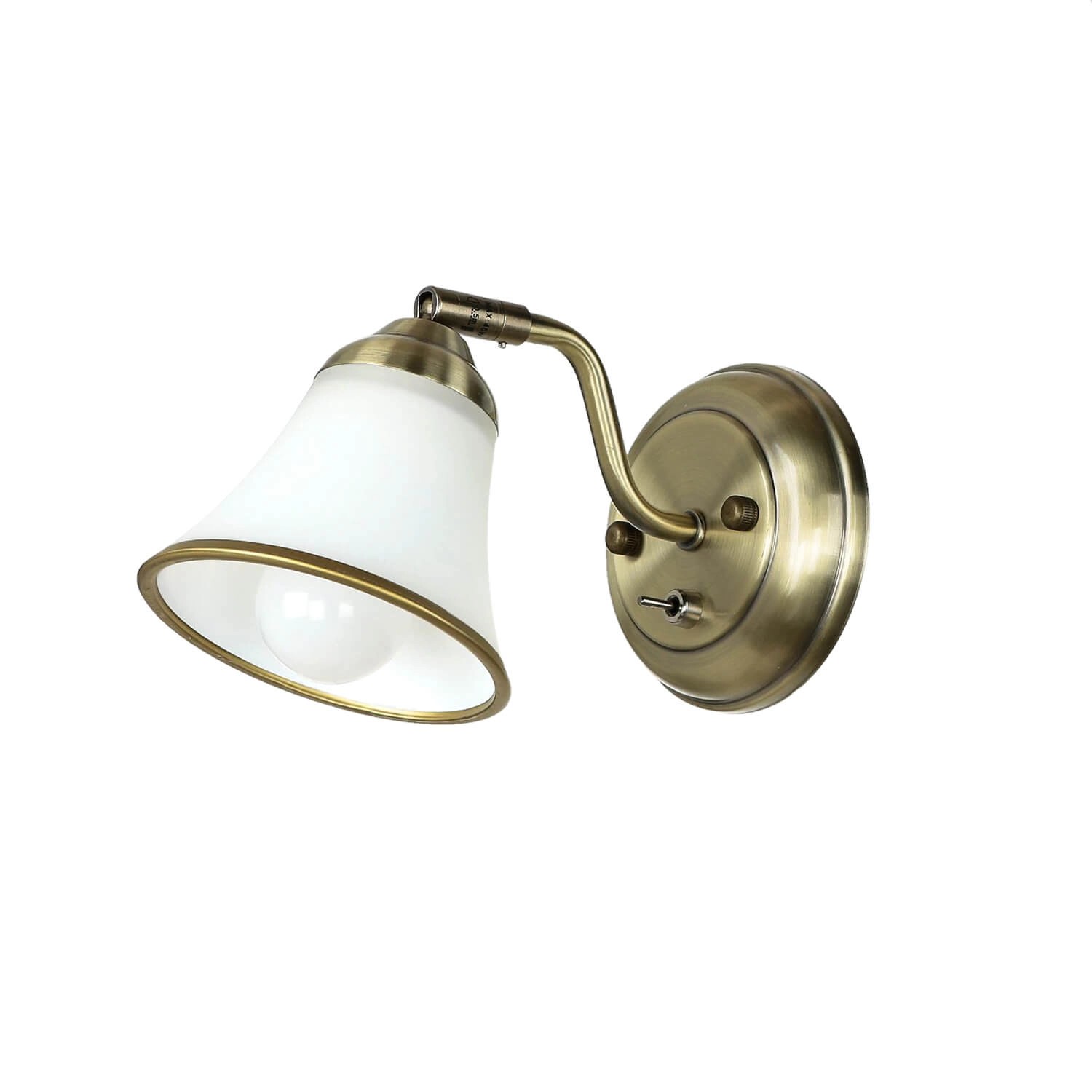 EASYLIGHT Wandlampe Verstellbar 11 cm Breit mit Schalter E14 Metall Glas in günstig online kaufen