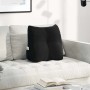 Schwarzes vidaXL Rückenkissen aus Samt (45x24x50 cm) auf Sofa, mit Seitentasche.