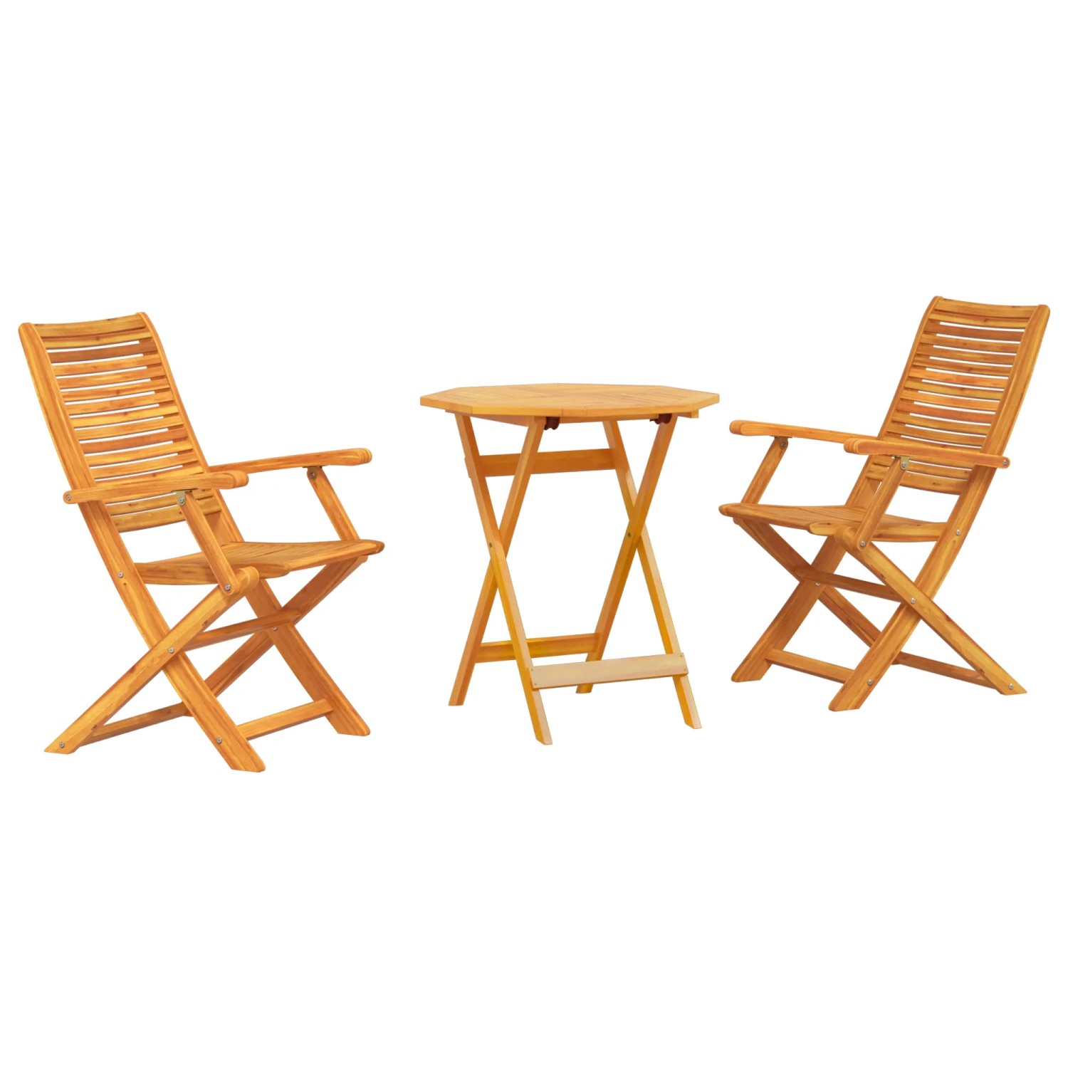 vidaXL 3-tlg Bistro-Set Klappbar Massivholz Akazie 3375699