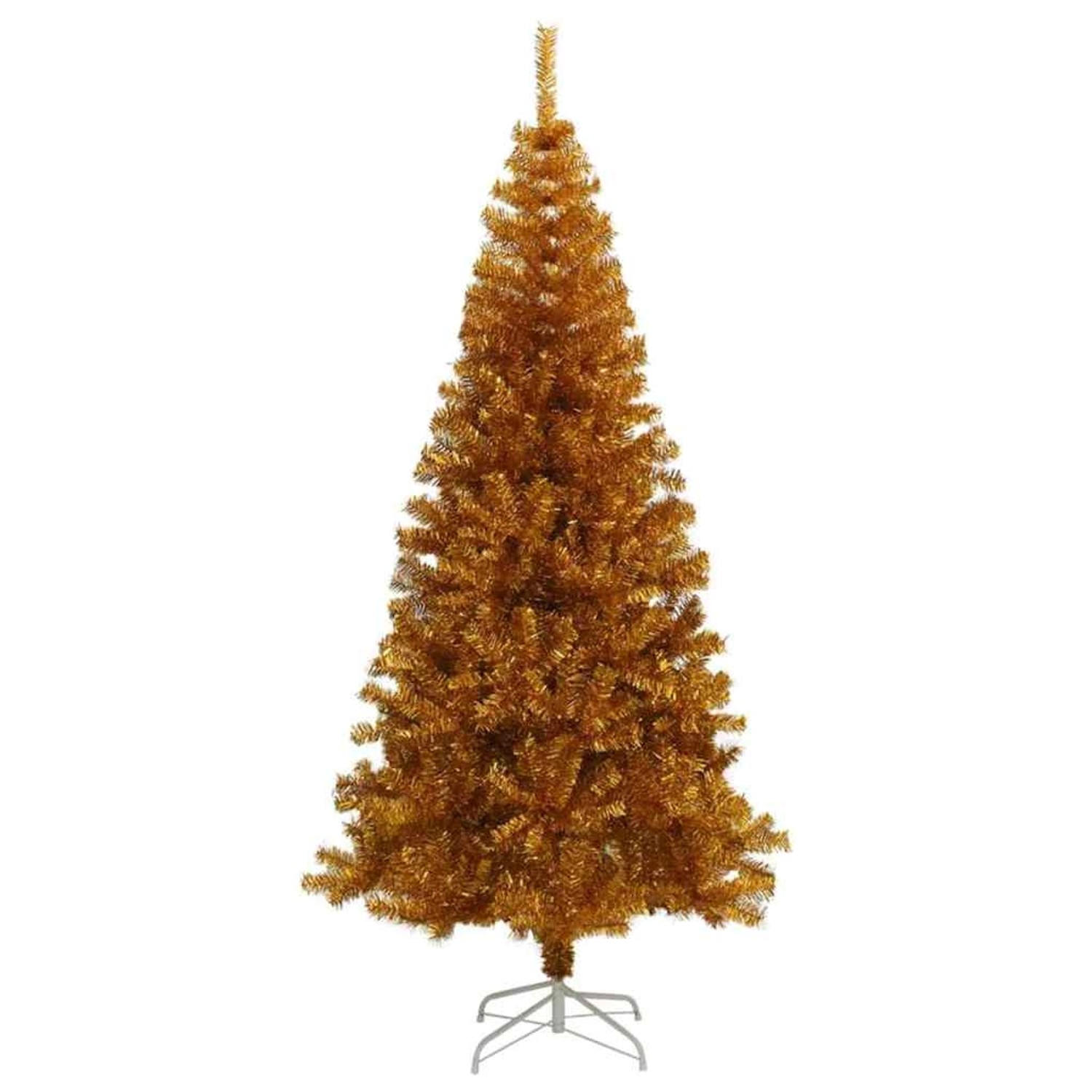vidaXL Weihnachtsbaum mit 300 LEDs mit Ständer Gold 180 cm PET 3396621