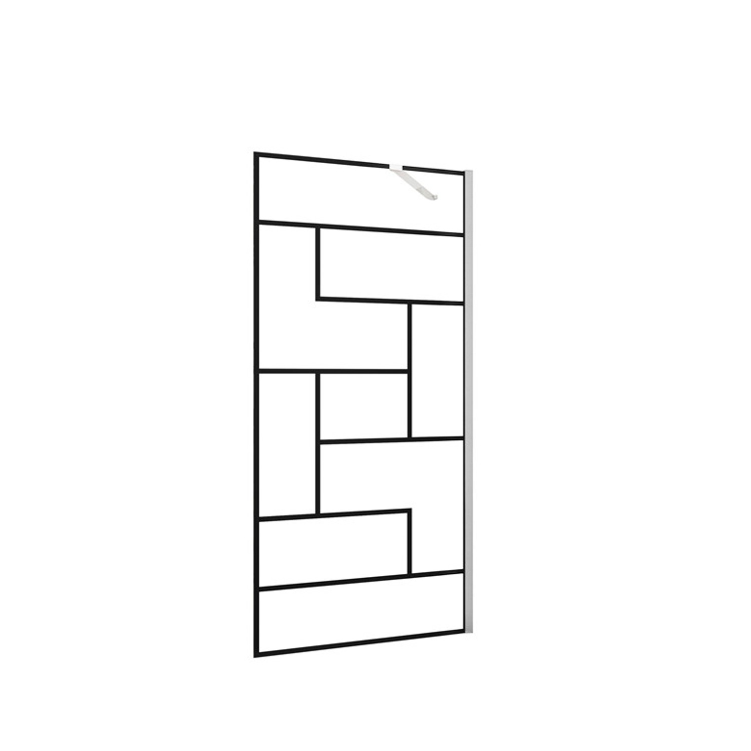 Duschparadies 100 x 200cm Walk in Dusche 8mm Nano Glas Duschwand Glasdekor günstig online kaufen