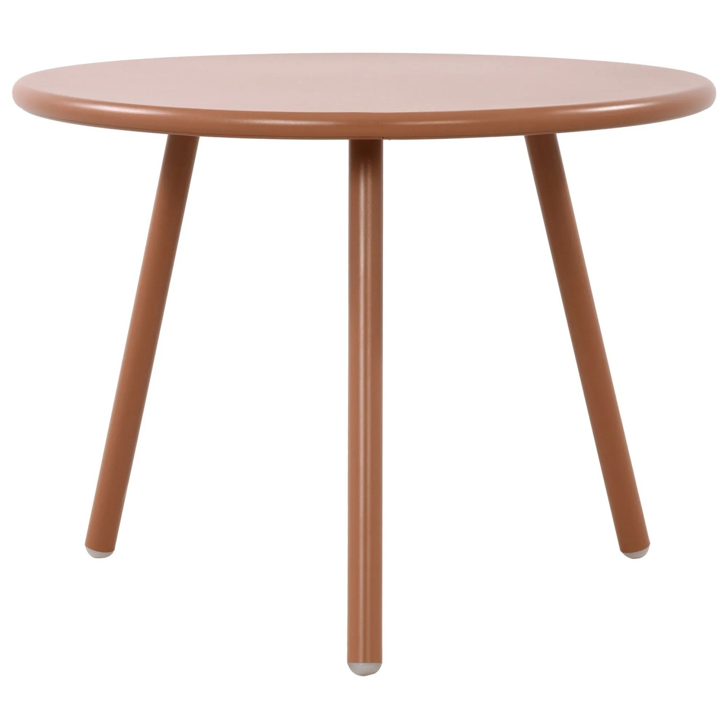 DELUKE Couchtisch NENIM Kunststoff Terracotta 60x60x45cm Sofatisch Rund Beistelltisch Wohnzimmertisch Klein