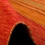 Detailansicht: Handgewebter Kelim Teppich Navarro in Terrakotta, 70x140cm. Kurzflorteppich mit Muster.