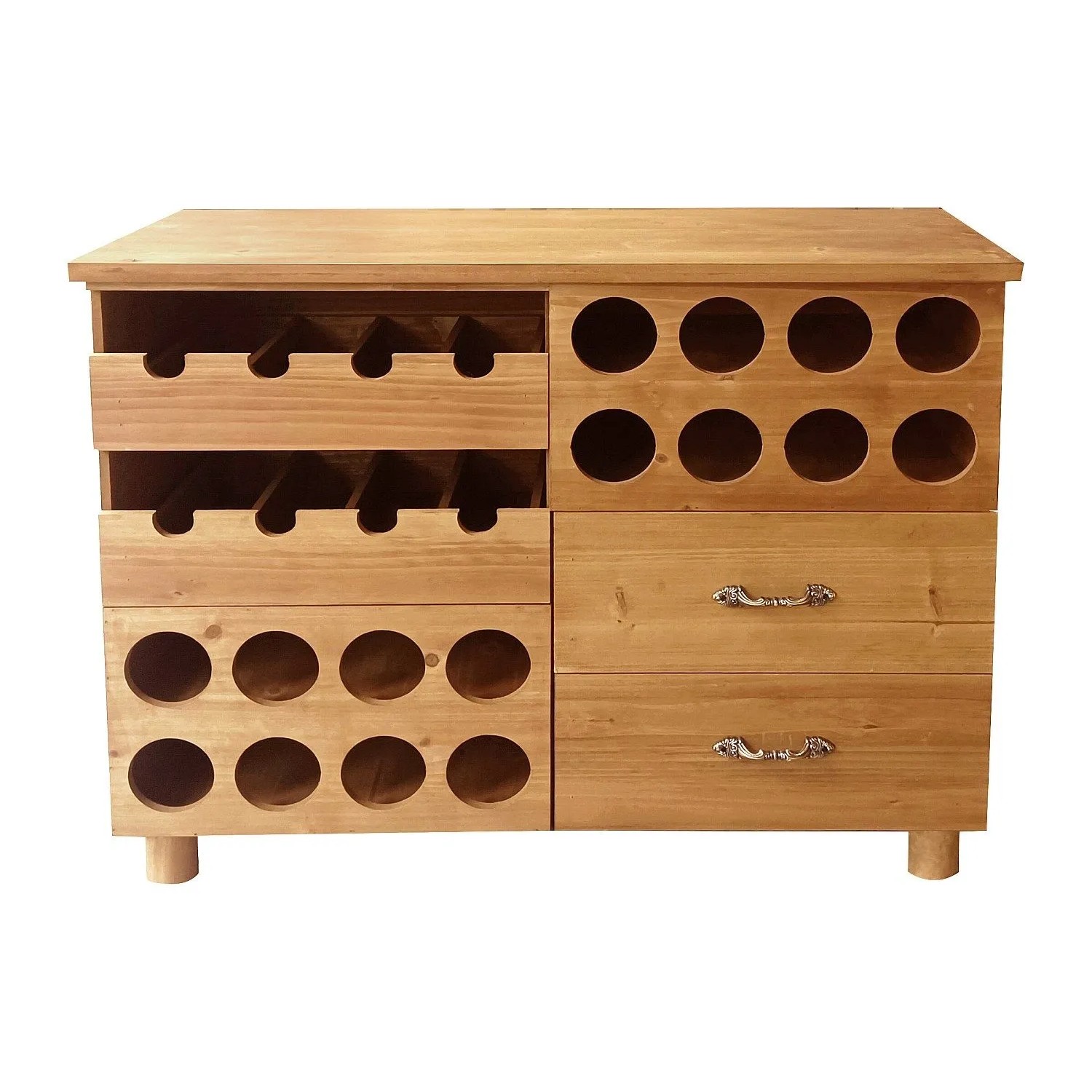 Vente-unique Weinregal Rioja Naturfarben Hell 90 cm