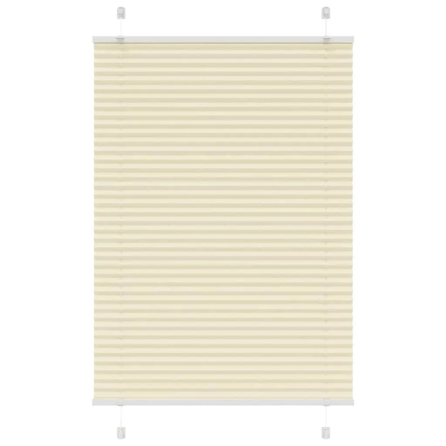 vidaXL Plissee Creme 100x100 cm Stoffbreite 99,4 cm Polyester 4015279 günstig online kaufen