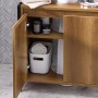 SoBuy Waschbeckenunterschrank BZR63-II-PF, braun, mit 2 Türen und Stauraum für Badutensilien.