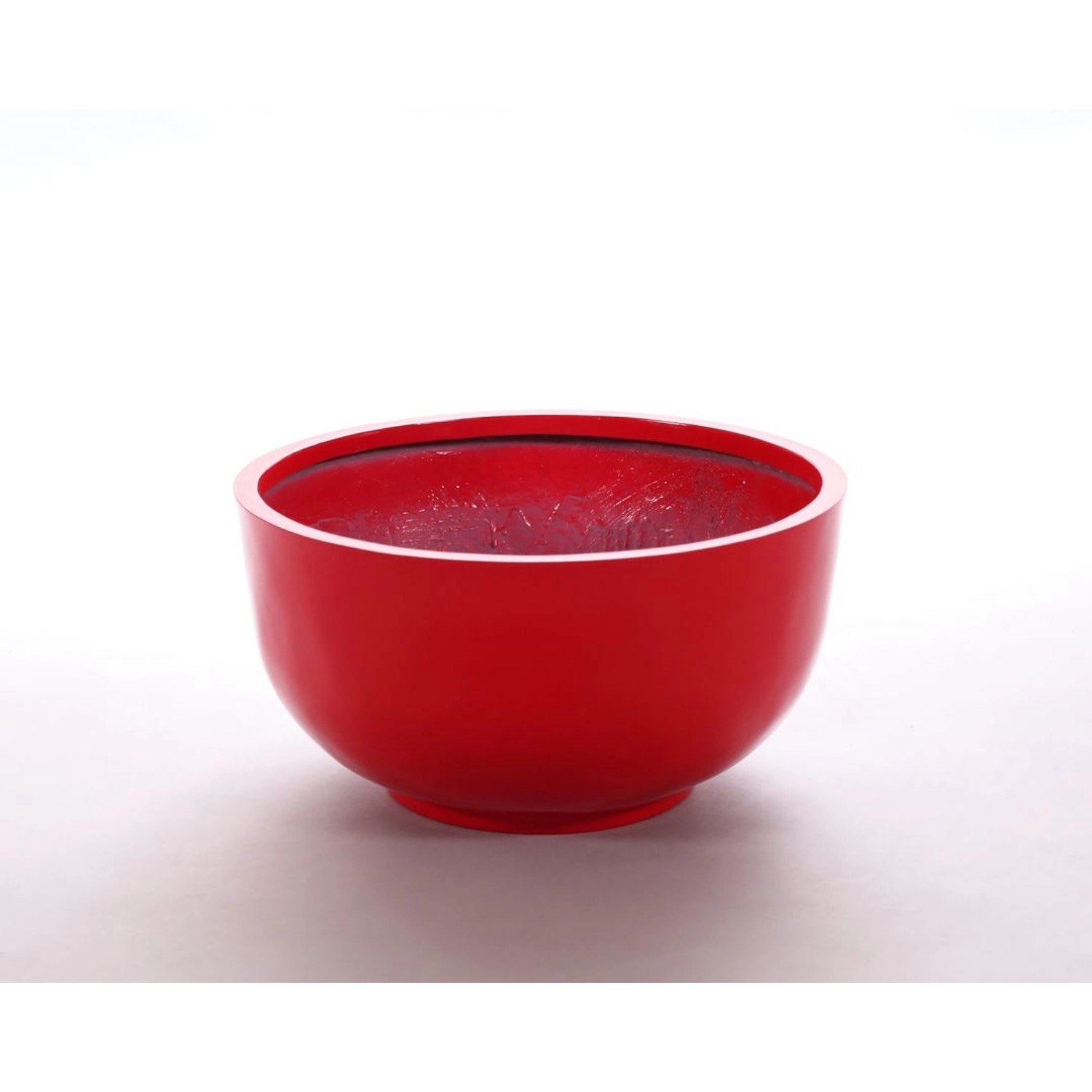 Elegant Einrichten Pflanzkübel Fiberglas Schale-Rund D50xH25cm Hochglanz-Ro günstig online kaufen