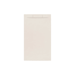Rechteckige, beige Frascio Duschwanne 140x100 cm aus Kunstharz und Marmorpulver mit Steinoptik.