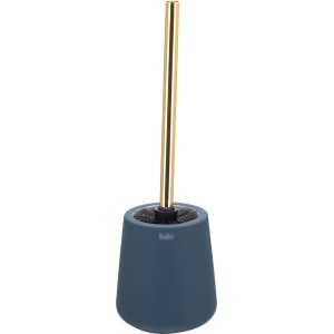 baliv Dark Wonder WC-Bürstenhalter in Blau-Gold aus Keramik für moderne Bäder.