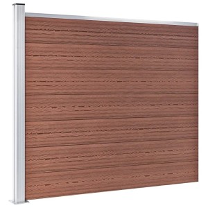 vidaXL Zaunelement Set WPC 526x146 cm Braun 3070452