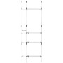 vidaXL Teleskop-Garderobe mit Stangen und Regal Aluminium 321113_7