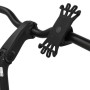 Schwarze Fischer Smartphone-Halterung aus Silikon am Fahrradlenker, 360° drehbar.