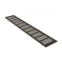 Braunes Zuluftgitter, 100x1000mm, aus Aluminium für Heizung und Lüftung.