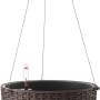 Lechuza Hängeampel Nido Cottage, Ø 27cm, Mokka, mit Bewässerungssystem und Edelstahlaufhängung.