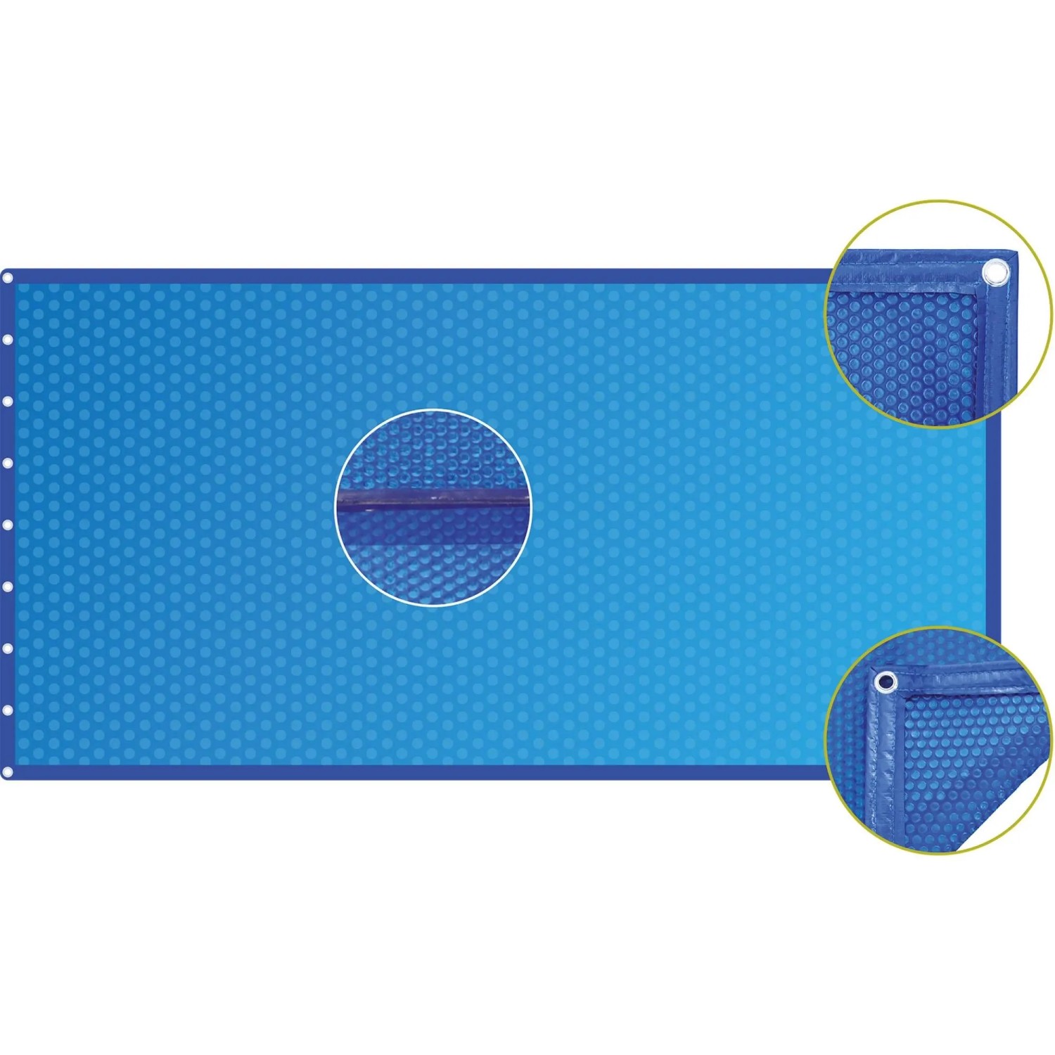 Aqualux Luftpolster Abdeckplane Oval für Becken 320 x 600 cm Blau 400 µm