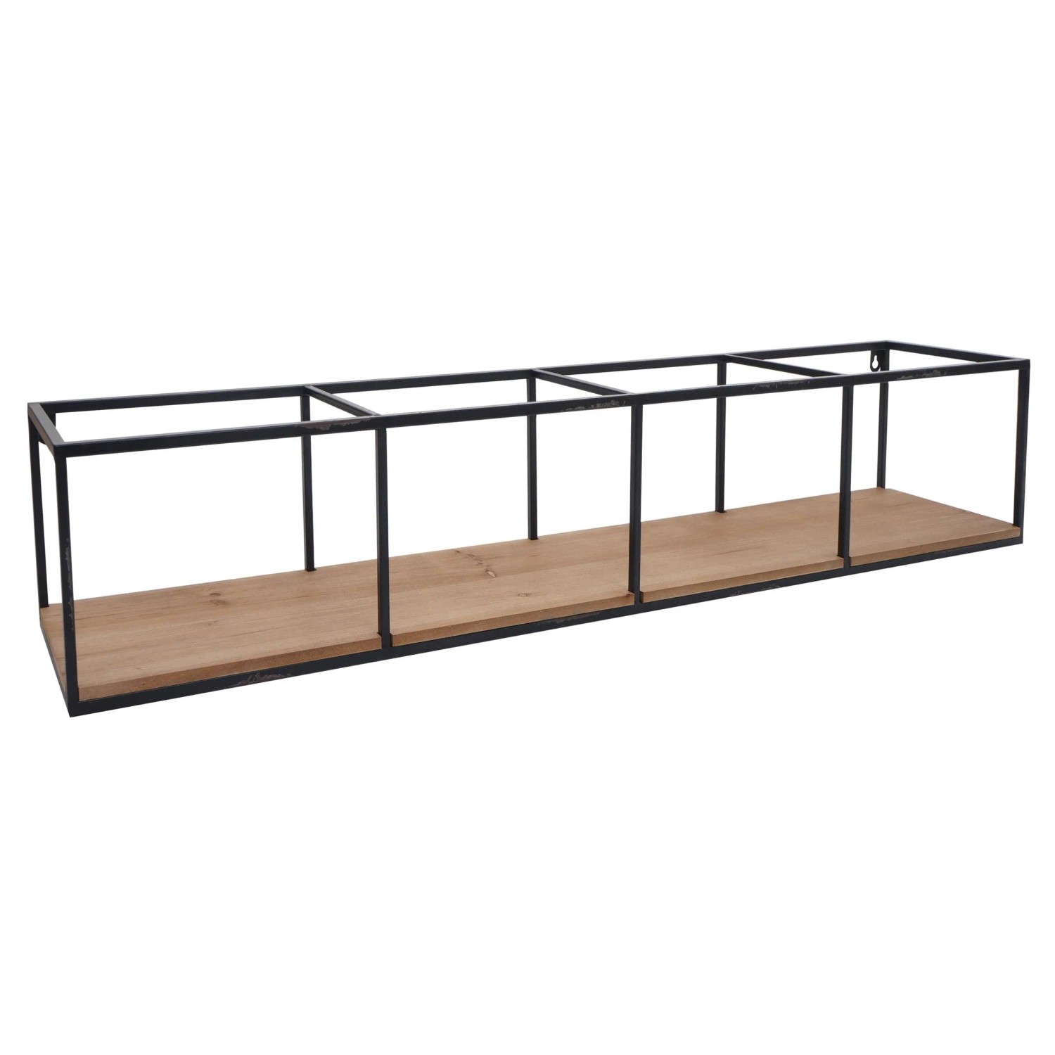 MCW Wandregal Q81 Industrial Shabby Tanne Holz Metall 21x104x18cm