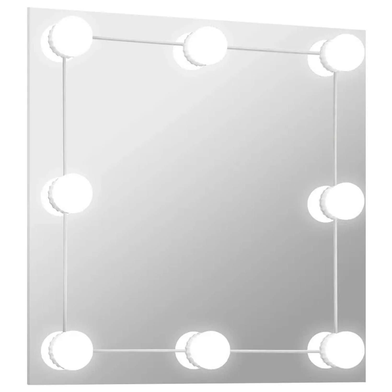 vidaXL Wandspiegel mit LED-Beleuchtung Quadratisch Glas 3078636 günstig online kaufen