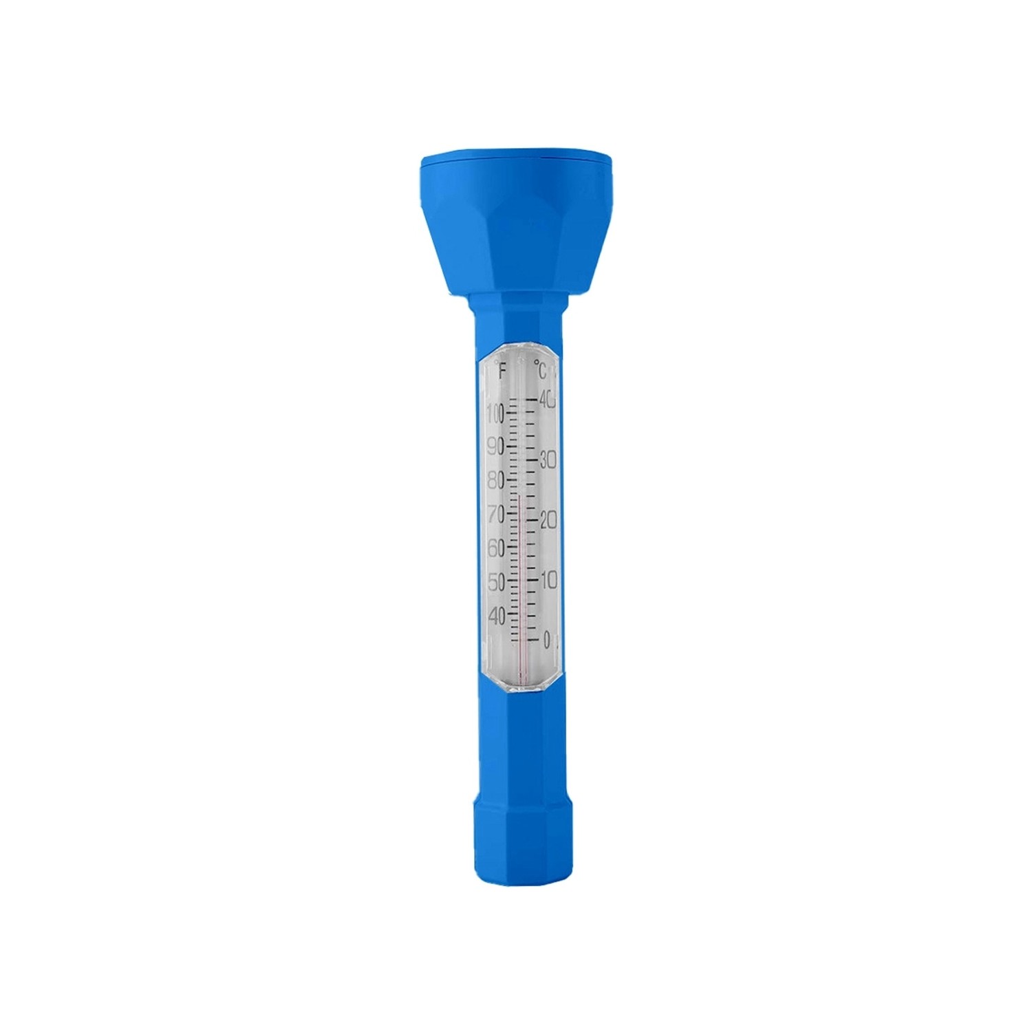 Thumbnail - Evolution Thermometer Blau Schwimmend 22 cm mit Schnur Temperatur Messung °C & °F Pool