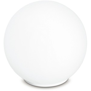 Weiße Luce Design Tischleuchte City, 35 cm Durchmesser. Moderne Kugel-Tischlampe für E27 Leuchtmittel.
