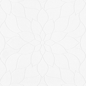 Weiße, überstreichbare Vliestapete mit floralem Muster Lenni für ein natürliches, abstraktes Design.