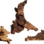 Mopani Zierholz, Medium, für Aquarien und Terrarien, drei Wurzeln in verschiedenen Formen.