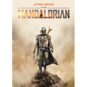 Komar Wandbild: Mandalorian Movie Poster (50x70 cm) mit dem Mandalorianer in Rüstung.