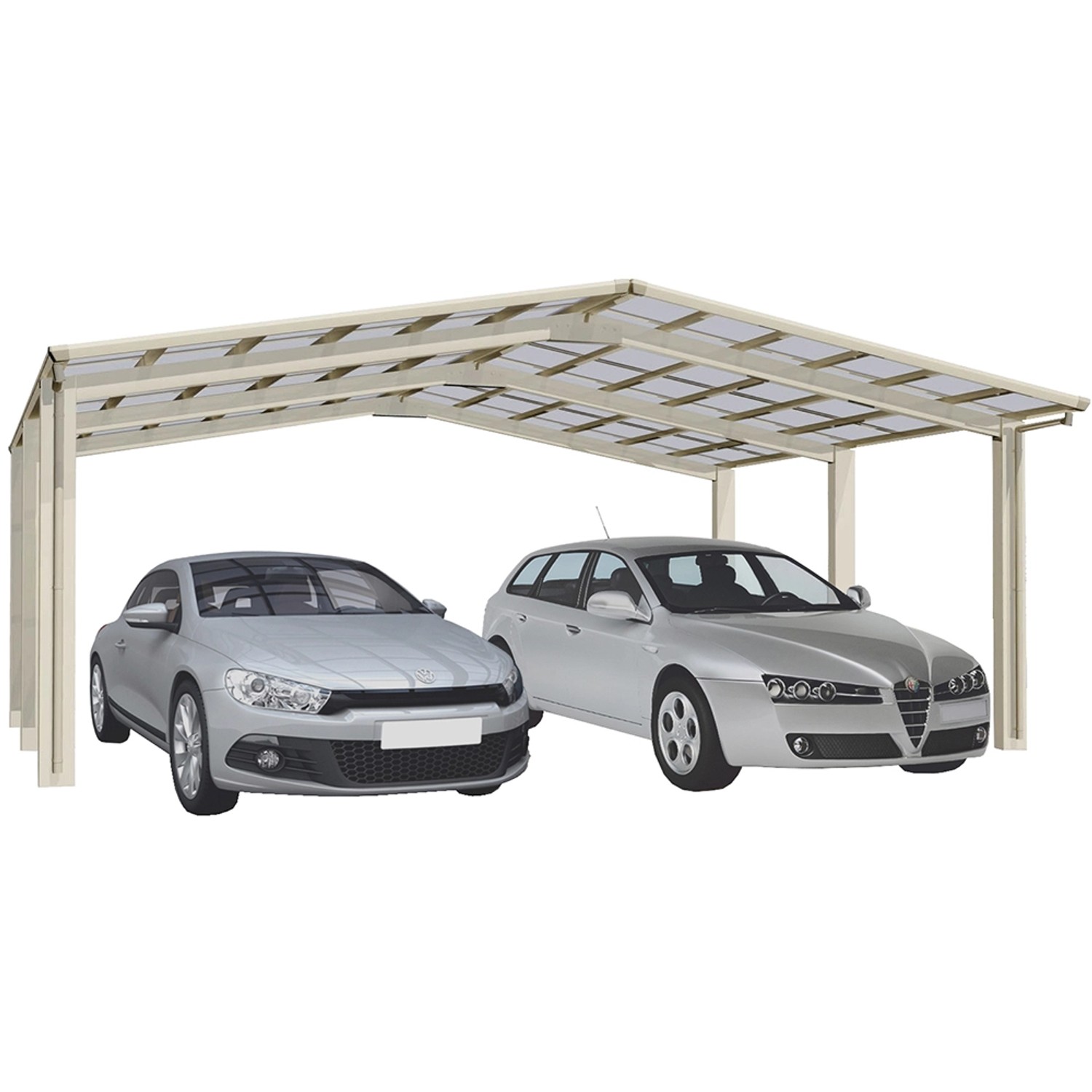 Ximax Carport Linea-110 M-Ausführung Edelstahl-Look günstig online kaufen